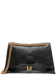 Balenciaga Crush Large Leather Shoulder bag - Black ONE SIZE