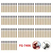 100pcs Dental Tungsten Carbide Burs Trimming&Finishing Egg Football Shape FG7406