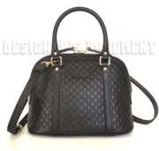 GUCCI black MICRO GUCCISSIMA Leather convertible EXTRA SMALL DOME bag NWT Authen