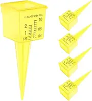 Rain Gauge Sprinkler 5pcs Multi-Functional Garden Rain Gauge Lawn Water Gauge Auto Empty for Rainwater Measuring