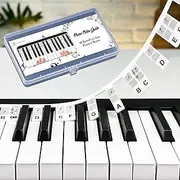 Removable Piano Keyboard Note Labels for Learning, Piano Notes Guide & Piano Key Guide - 88-Key Full Size, Say Goodbye to Piano Stickers & Piano Keyboard Stickers (Classic Black)