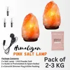 Himalayan Salt Lamp 2-3 KG(Pack of 2) Genuine Healing Pink Salt Lamp & Salt Pack