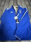 NWT Men’s Adidas Italy FIGC Jacket Pull Over Youth Medium Blue