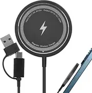 Magnetic Phone Charger ? Slim Wireless Charging Pad, Fast Magnetic Charger | High-Speed Smartphone, Portable Car Mount Charging Dock, Compact powerr Adapter for Home Car Or Travel Use