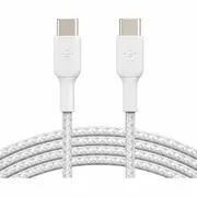 Belkin 1 m USB-C Data Transfer Cable - 2 Pack - First End: 1 x USB Type C male - Second End: 1 x USB Type C male - White