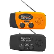 Emergency Radio Crank Solar Hand Weather Power Bank Charger Flash Light