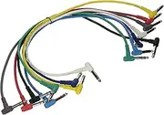 On-Stage Hot Wires Right Angle 1/4" TRS Patch Cables, 17" (8 Pack)