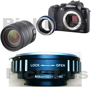 可調光圈 Nikon G 鏡頭轉Samsung NX機身轉接環 NX3000 NX1000 NX300M NX1000