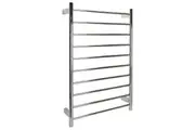 AGUZZO EZY FIT Heated Towel Rail - Round Tube - Dual Wired - (W600mm x H920mm) - Brushed Nickel