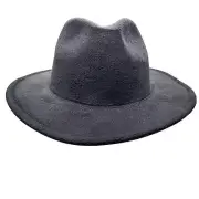 NWT Universal Thread Black 100% Polyester Standard Brim Adjustable Fedora Hat