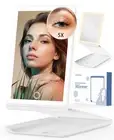 Travel Mirror with Light, Travel Makeup Mirror with Magnification, Adjustable...