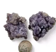 2 Grape Chalcedony Botryoidal Crystals 42.2 grams