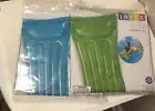 2 Pack Intex Transparent Inflatable Mat Floating Pool Lounge Raft Green & Blue