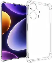 USTIYA Case for Xiaomi Poco F5 Case Clear TPU Four Corners Protective Cover Transparent Soft