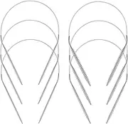 Aeelike Circular Knitting Needles 40cm Set, Size 2.5mm 3mm 3.5mm 4mm 4.5mm and 5mm, Short Stainless Steel Circular Needles for Kniting Socks Hats, Round Knitting Needles 16inch Total Length with Cable