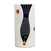 Sakabe Ceramic Umbrella Stand Indoor Outdoor Round MP-1012 Fish Pattern New F/S