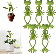 5PCS Frog Plant Stand, Green Frog Plant Supports, Cute & Stable Support for Small Potted Plants & Succulents, Frog Garden Decor Planter Decorations