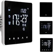 Smart Thermostat, WiFi Smart Thermostat Temperature Controller for Water Heating LCD Display Touch Screen Week Programmable App Control Underfloor Heating Thermostats WhiteWIFI Water Heating