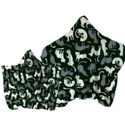 Red Mice and White Grey Cats Towel with Hood