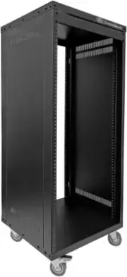 Versatile 22U Rack-Mount Case with Lockable Wheels for Electronics & Servers
