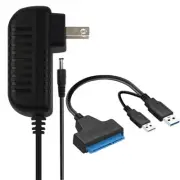 USB 3.0 to SATA III Hard Drive Adapter for 2.5 "3.5" HDD SSD with 12V 2A Power