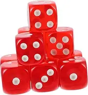 JOINPAYA 10pcs 1.6cm Round Corner Acrylic Dice Set 6 Sided Dice Bulk for Board Games Party Supplies
