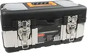 Household Tool Boxes Plastic Large Stainless Steel Tools Toolbox Household Maintenance Electrician Storage Box Work Tool Case for Maintain DIY Art Tool Boxes Craftsman