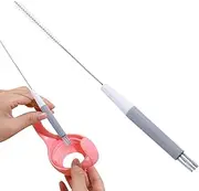 Small Bottle Brush - Straw Brush Cleaner, Extra Long Cleaner Brush | No Blind Spots Straw and Pipe Cleaner, Long Stainless Steel Bottle Brushes for Cleaning, Small Crevices, Bottles, Nipple Holes