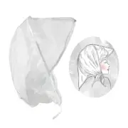Visor Peak Rain Bonnet Reclosable Pouch Clear Plastic Cap Hair Dry Hat Fashion