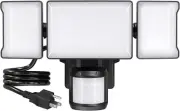 Luz exterior con sensor de movimiento de 75 W, foco reflector con sensor de movi