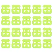 40Pcs Plastic Cord Lock Ends Toggle Spring Toggle Stopper, Green
