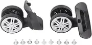 GRCFUMO 1Pair Outdoor Mute Double Row Large Wheel, Swivel Suitcase Caster Wheels with Multiple Screws, New Luggage Suitcase Replacement Wheels for Luggage Repairs