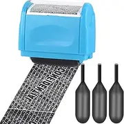 Xnourney Wide Data Defender Roller Stamp, Identity Theft Protection, Confidential Roller Stamp with 3 Refills, Information Blocker Security Stamp Roller for Privacy ID Address Security