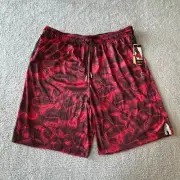 NWT AND1 Mens Basketball Shorts Racing Red 11 Inch Inseam