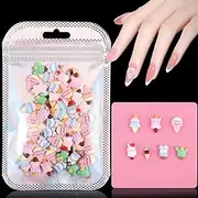 COOSLIM Slime Charms Ice Cream Set - Mixed Lot Assorted Ice Cream Resin Flatback Cute Sets for Manicure DIY Crafts Making,Decorations,Scrapbooking,Embellishments,Hair Clip 50pcs