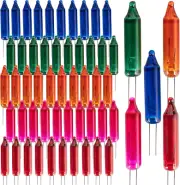 Dazzle Bright 100 Pcs Replacement Christmas Mini Light Bulbs, Multi-Colored Inca