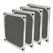 120mm Computer Fan Filter Grills with Screws, Ultra Fine Aluminum Mesh, Silve...