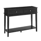 Chloe 2 Drawer Console Table Entry Hall Storage Desk Black