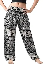 [B BANGKOK PANTS] Harem Pants Women Yoga Boho Clothes with Pockets