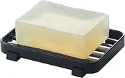Yamazaki Home Slotted Tray Holder Sink | Steel | Soap Dish, One Size, Black