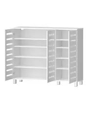 [Artiss] Shoe Rack Cabinet 30 Pairs Adjustable Shelf in White