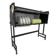YA (S 66cm)Over The Sink Dish Drying Rack 2 Tier Multifunction Drainer Rack Kitc