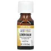 Aura Cacia, Pure Essential Oil in Jojoba Oil, Lemon Balm, 0.5 fl oz (15 ml)