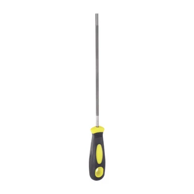 Chainsaw Sharpening File, 7/32" Round Rasp High Carbon Steel with Plastic Handle