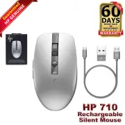 HP 710 Rechargeable Silent Wireless Mouse Ergonomic Smooth & Quiet 6E6F1AAI#ABL