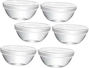 RORPOIR 6pcs Glass Pudding Molds Transparent Jelly Bowls for Desserts -Grade Containers for Puddings Jellies and Cakes for Home Use