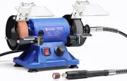 Mini Bench Grinder and Polisher, 3-Inch Table Grinder with Variable Speed, Jewel