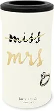 kate spade new york Bridal Can Hugger, Stainless Steel Double Wall Can Cover for Bride, Slim Insulated Drink Holder, Miss to Mrs.