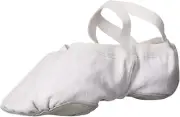 Bloch Dance Men's Pump Split Sole Canvas Ballet Slipper/Shoe 7.5 Wide, White
