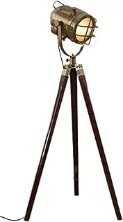 Nautical Vintage Wood Floor Lamp Spotlight Wooden Tripod lamp Antique Living Room lamp Bedroom Standing Home Decor lamp Christmas